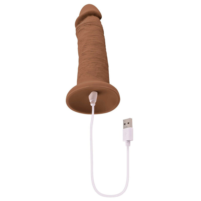 Dildo Evolved 6" Girthy Vibrating Dong Brown