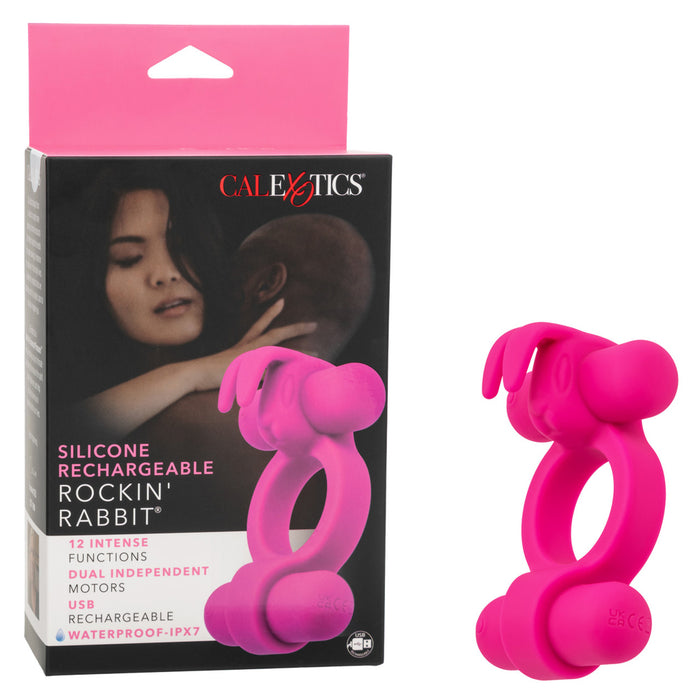 Silicone Rechargeable Rockin’ Rabbit Cock Ring Pink