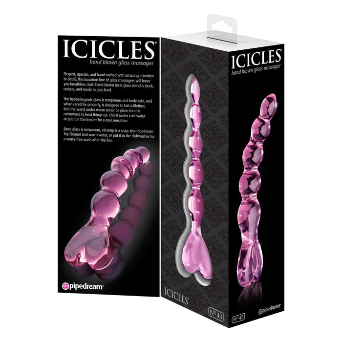 Pipedream Icicles No. 43 Glass Dildo Pink