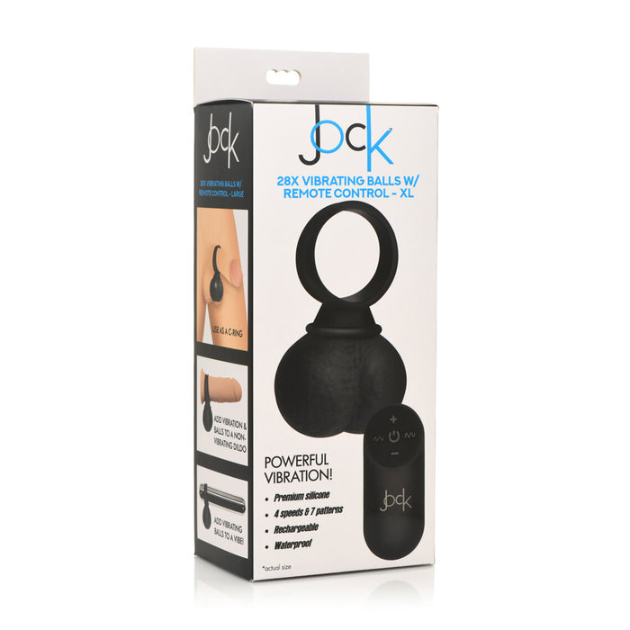 Jock 28X Vibrating Silicone Balls X Large Black