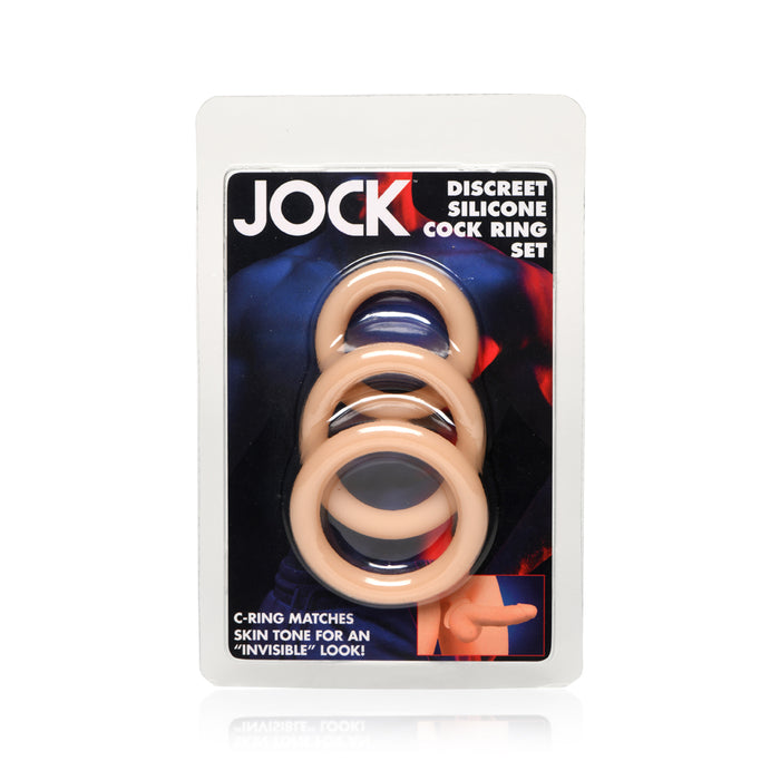 Jock Discrete Silicone Cock Ring Set Beige