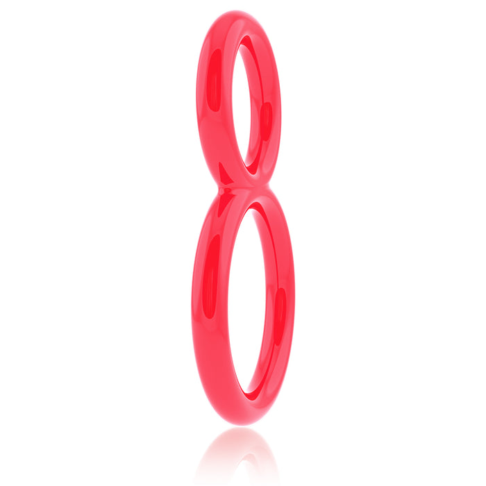 Screaming O Ofinity Double Ring Red Stretchy Penis Ring