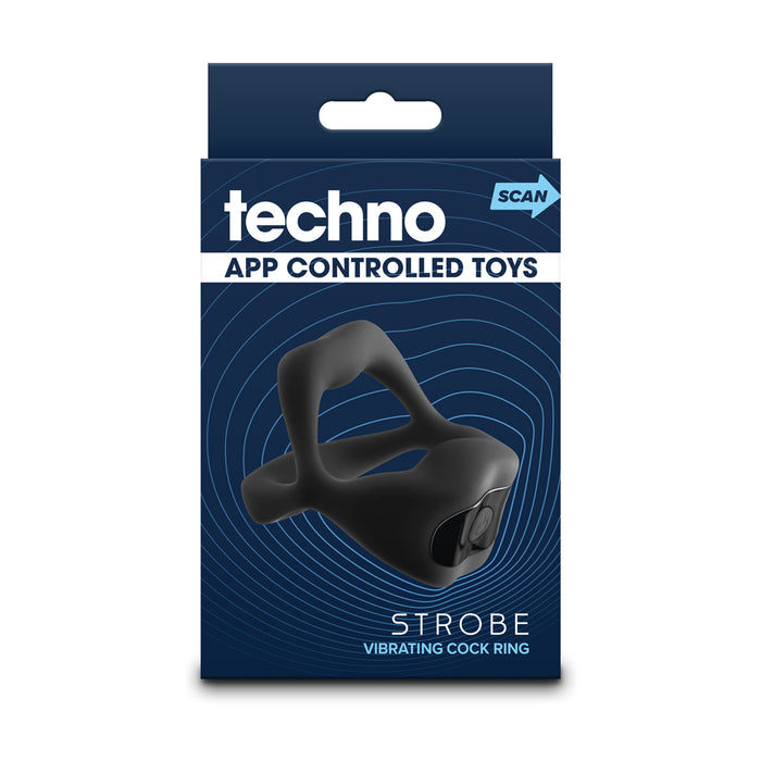 Techno Strobe Cock Ring Vibe Black