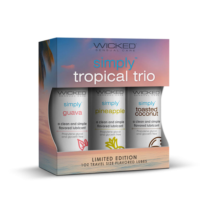 Wicked Simply Tropical Trio Kit Flavored Personal Lubricant