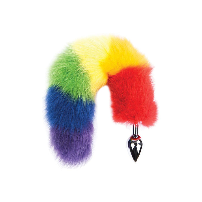 Rainbow Foxy Tail Anal Butt Plug