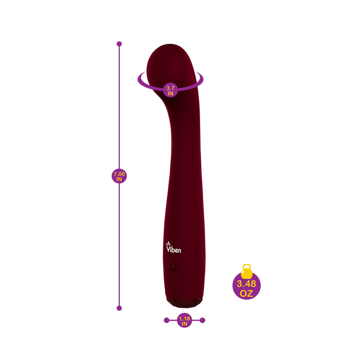 Viben Devotion Ruby Intense G-Spot Vibe Red