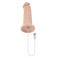 Dildo Evolved 7" Girthy Vibrating Dong Beige