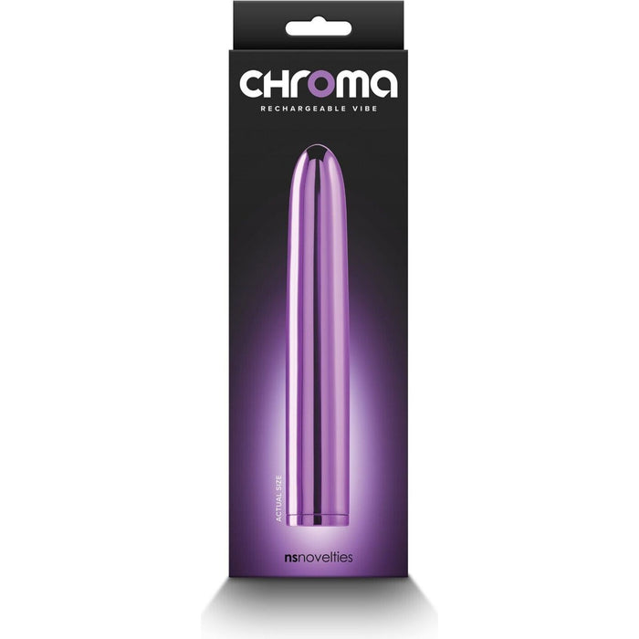 Vibrator Chroma 7" Rechargeable Multi-speed Waterproof Vibe Purple