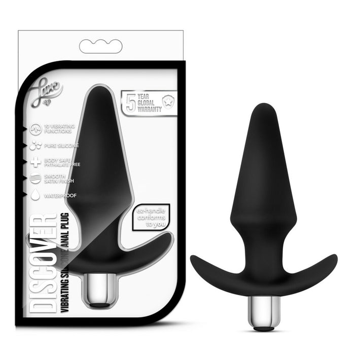 Luxe Discover Vibrating Butt Plug Black