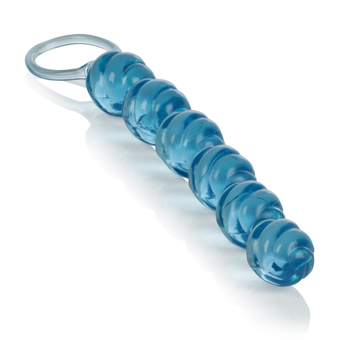 Swirl Pleasure Anal Beads Blue