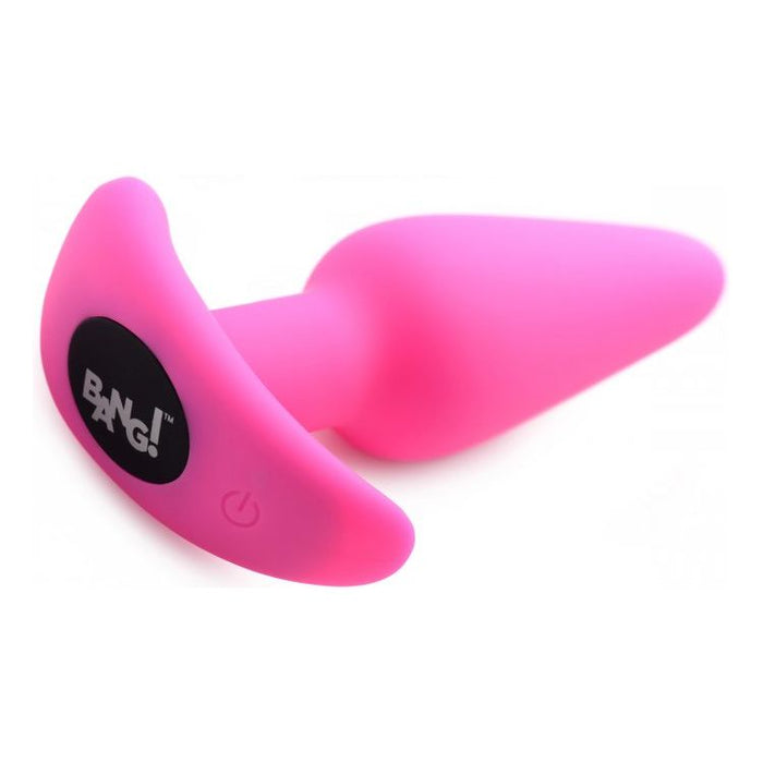 Bang 21x Vibrating Silicone Butt Plug With Remote Pink