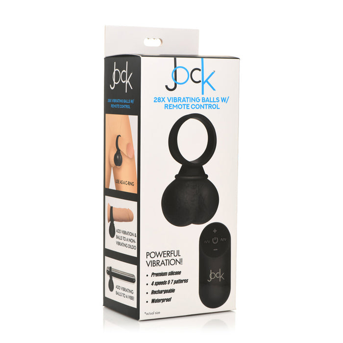 Jock 28X Vibrating Silicone Balls Large Black