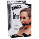 Strict XL Silicone Adjustable Ball Gag Black