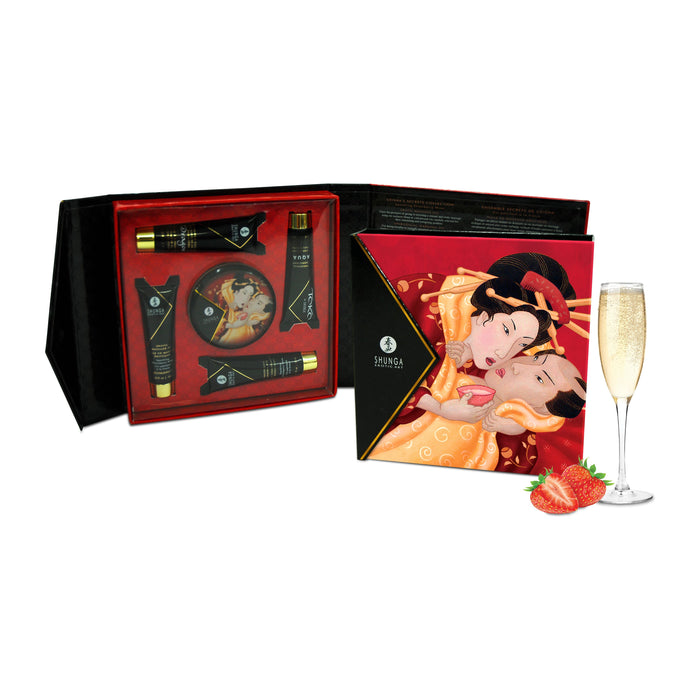 Shunga Geisha's Secrets Gift Set Sparkling Strawberry Wine