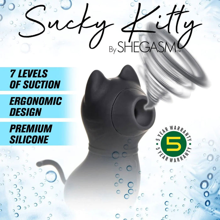 Sucky Kitty 7x Clitoral Stimulator Black