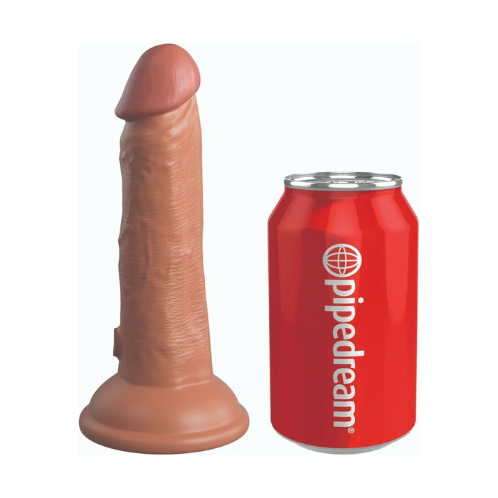 King Cock Elite 6" Silicone Dual Density Dildo Dong Tan