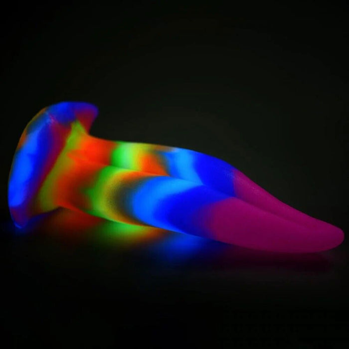 Creature Cocks Unicorn Kiss Tongue Glow-In-The-Dark Silicone Dildo