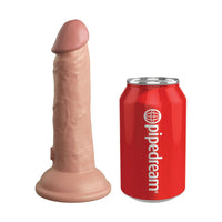 King Cock Elite 6" Silicone Dual Density Dildo Dong Beige