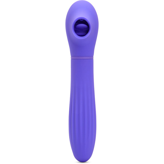 Nu Sensuelle Triple Action Daisy Suction Licking Thrusting Vibrator Purple