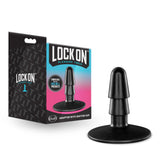 Blush Lock On Adapter w Suction Cup Black - Lock-On-Compatible Toy Accessory