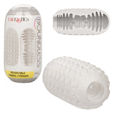 Male Masturbator Boundless Reversible Ribbed Stroker Clear