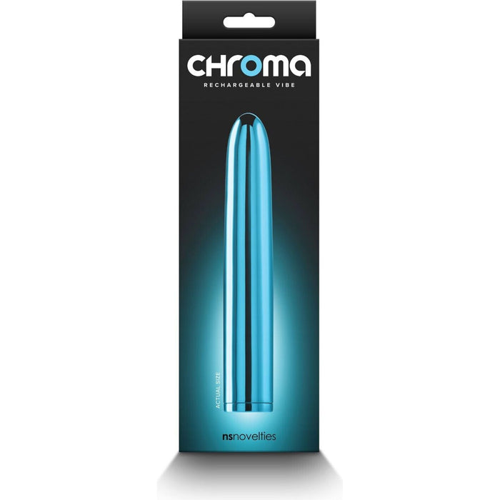 Vibrator Chroma 7" Rechargeable Multi-speed Waterproof Vibe Blue