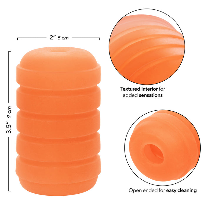 Pop Sock Ribbed Stroker Orange