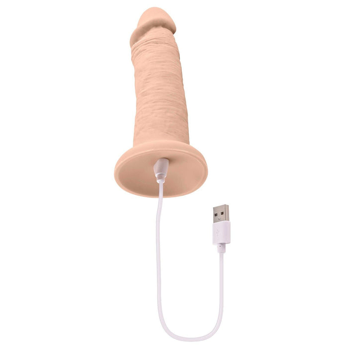 Dildo Evolved 6" Girthy Vibrating Dong Beige