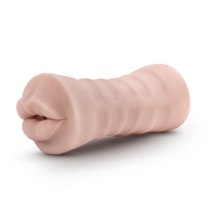 M For Men Angie Beige Realistic Vibrating Male Masturbator