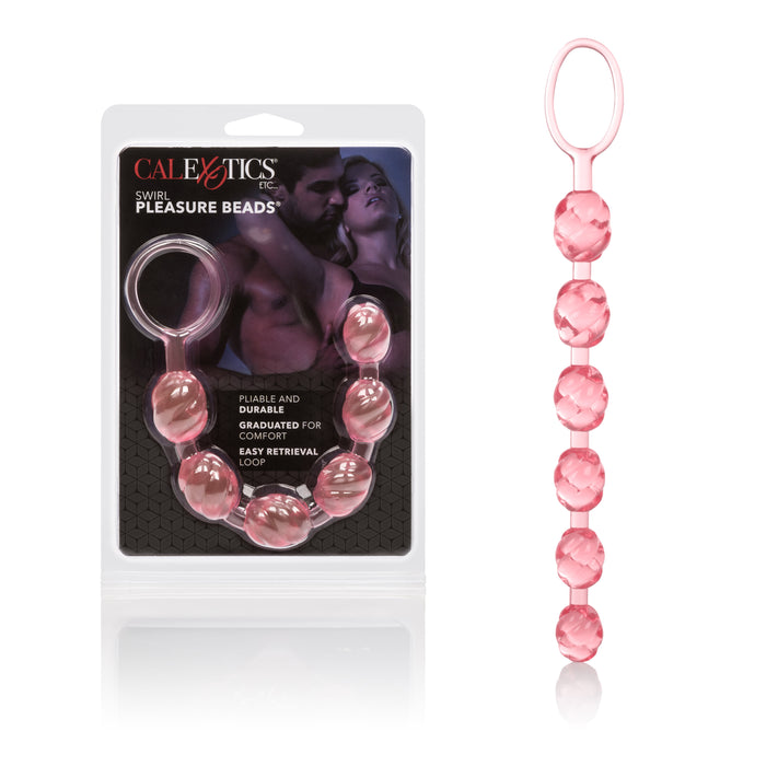 Swirl Pleasure Anal Beads Pink