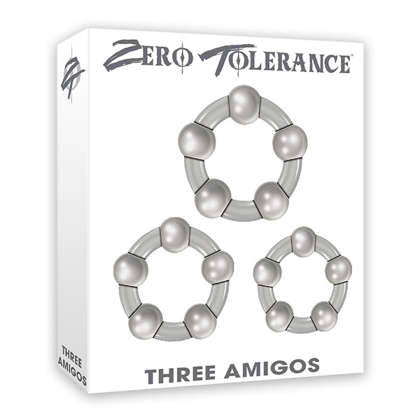 Three Amigos 3 Beaded Cock Ring Set