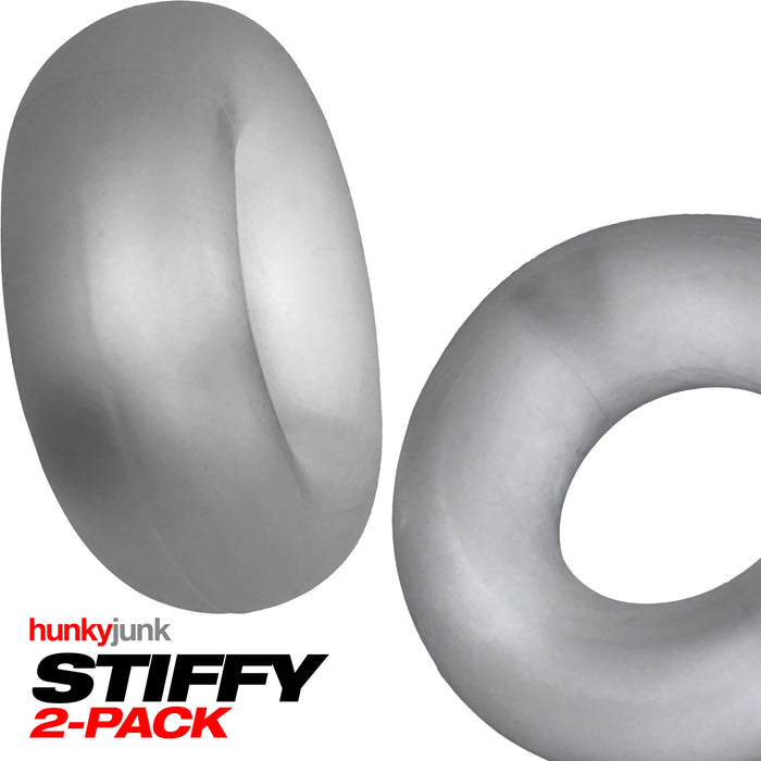 Oxballs Hunkyjunk Stiffy Cock Ring 2 Pack Bulge Clear