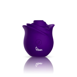 Viben Zen Rose Purple Handheld Rose Clitoral and Nipple Stimulator Vibrator