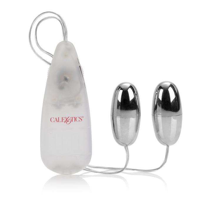 Pocket Exotics Vibrating Double Silver Bullets Dual Egg Vibrator