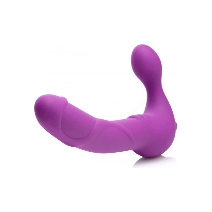 Royal Revolver Vibrating Strapless Strap-on Dildo Purple