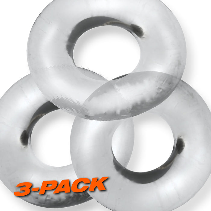 Fat Willy 3-Pack Jumbo C-Rings Clear