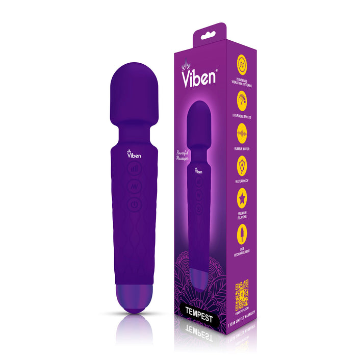 Viben Tempest Intense Wand Massager Purple