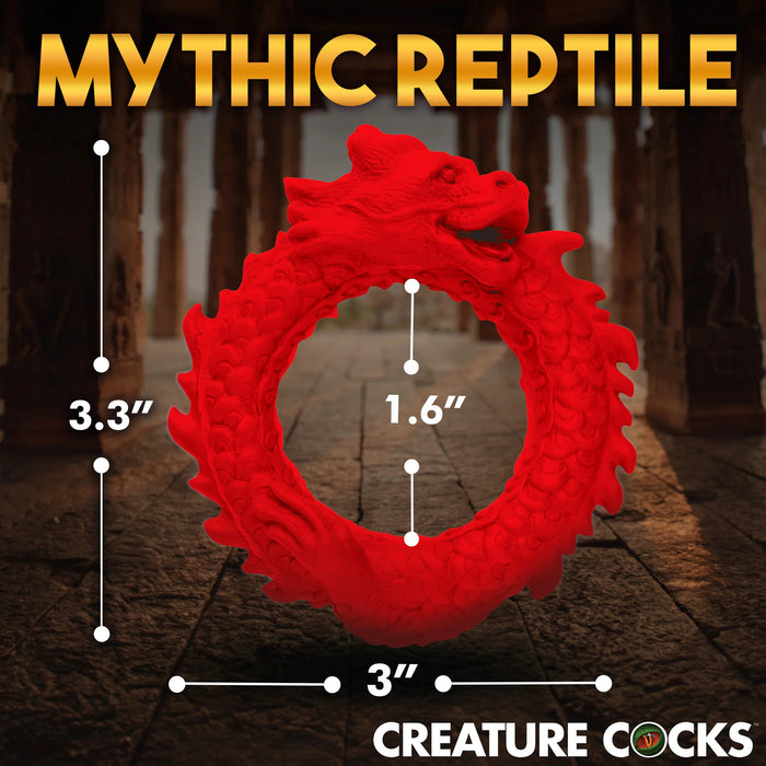 Creature Cocks Rise of the Dragon Silicone Cock Ring Red