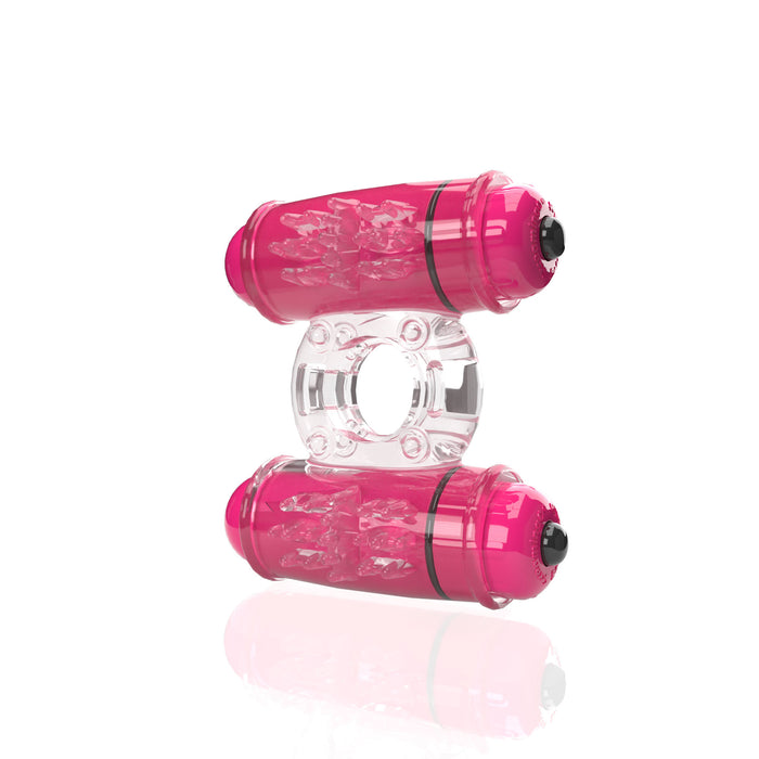 Screaming O 4B Double Wammy Vibrating Cock Ring Pink