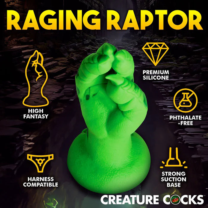 Creature Cocks Raptor Claw Fisting Silicone Fantasy Dildo Green