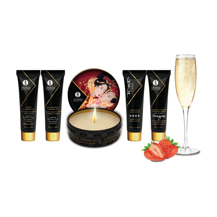 Shunga Geisha's Secrets Gift Set Sparkling Strawberry Wine