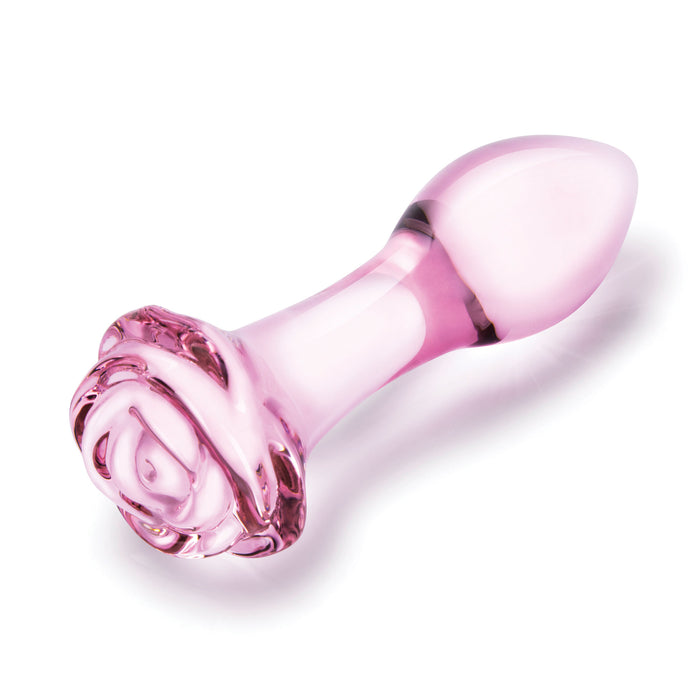 Glas 3Pc Rosebud Butt Plug Set