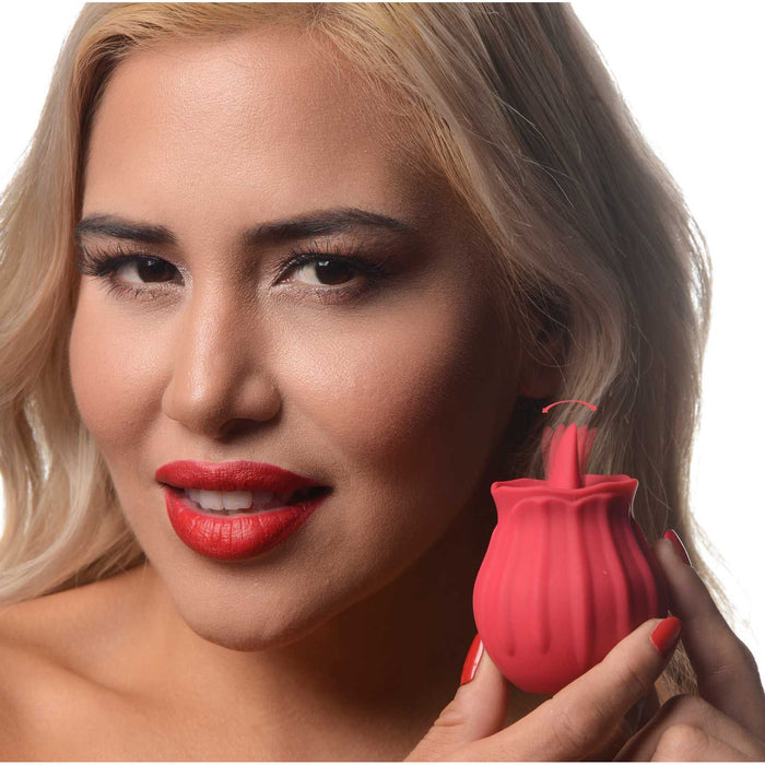 Inmi Bloomgasm Wild Violet Licking Silicone Stimulator Red