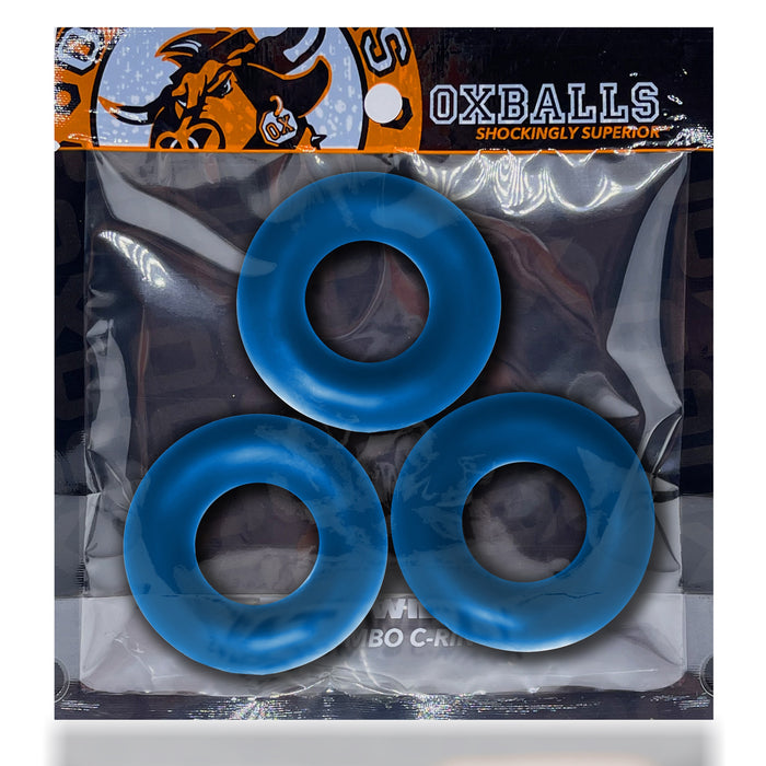 Fat Willy 3-Pack Jumbo C-Rings Blue