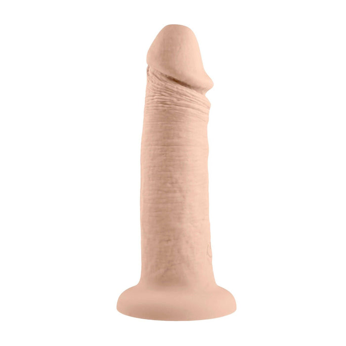 Dildo Evolved 6" Girthy Vibrating Dong Beige