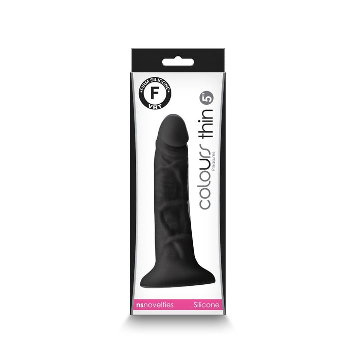 Dildo Colours Pleasures Thin 5" Dong Black