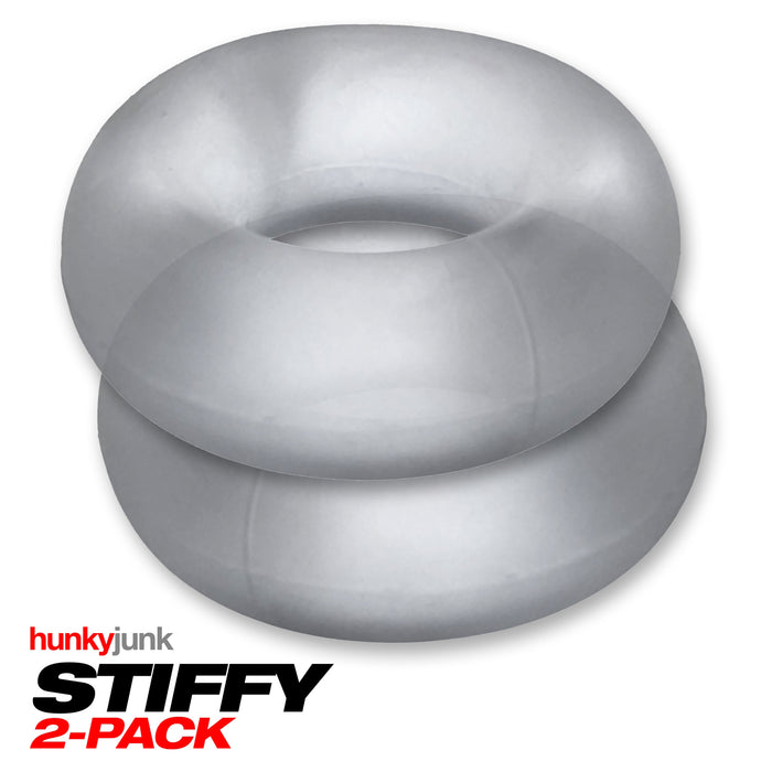 Oxballs Hunkyjunk Stiffy Cock Ring 2 Pack Bulge Clear