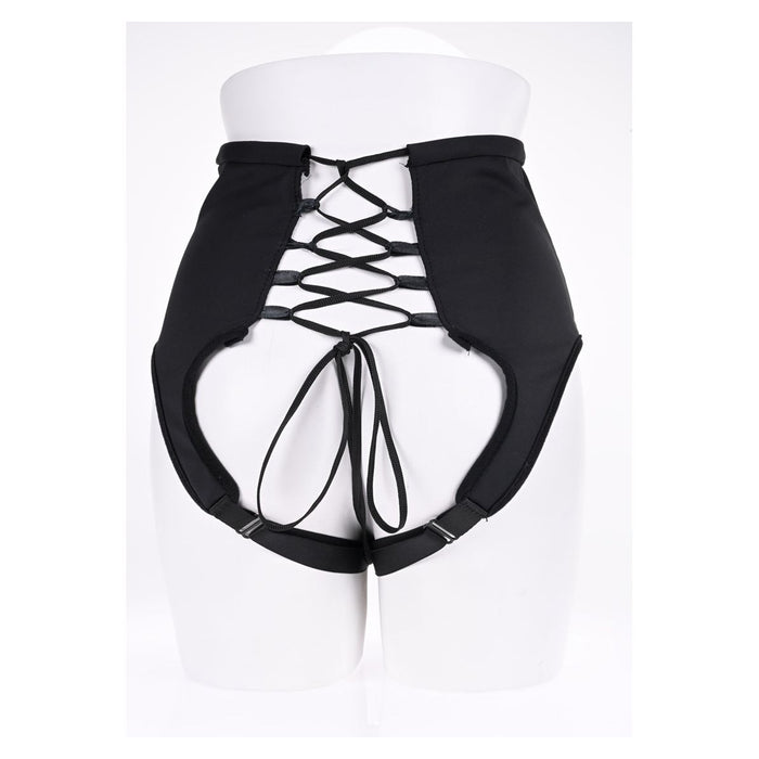 Sportsheets High Waisted Corset Strap-On Harness Black