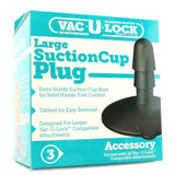 Large Vac-U-Lock Suction Cup Plug Black - Dildo Dong Attachment