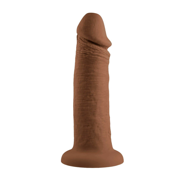 Dildo Evolved 6" Girthy Vibrating Dong Brown